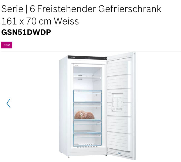Bosch Gefrierschrank GSN51DWDP – Bild 3